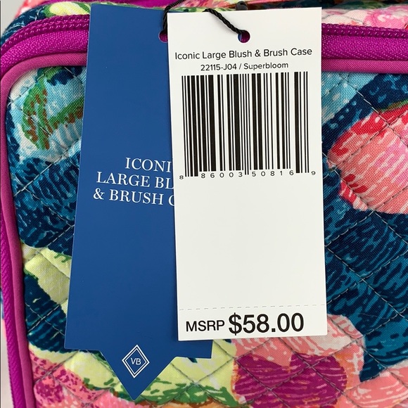 Vera Bradley Large Blush & Brush Makeup Case - Picture 6 of 7